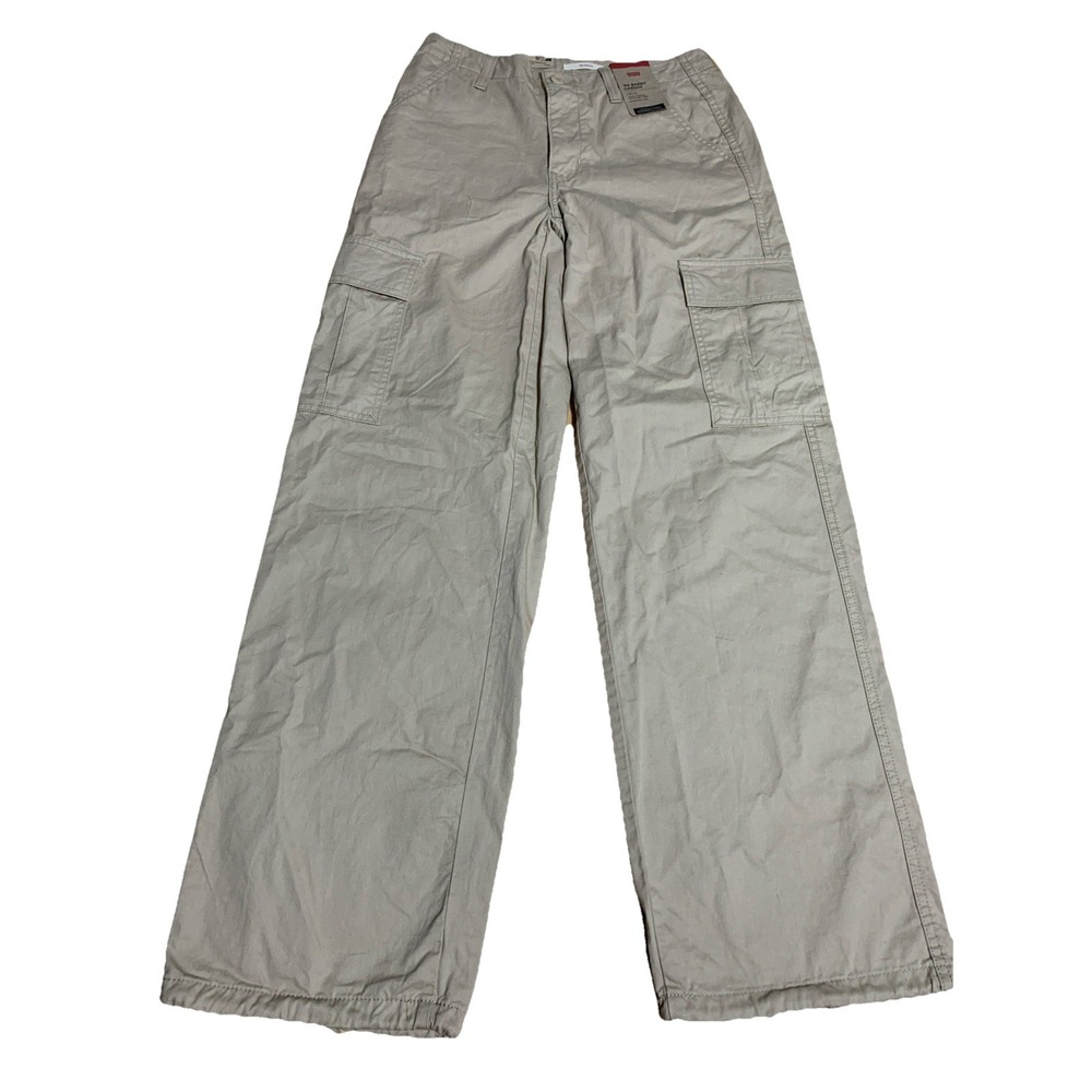 Levis 94 Baggy Cargo Pants Women's Size 26x31 Wide Leg Loose Y2K Khaki Parachute